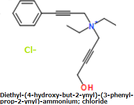 CAS#Diethyl-(4-hydroxy-but-2-ynyl)-(3-phenyl-prop-2-ynyl)-ammonium; chloride